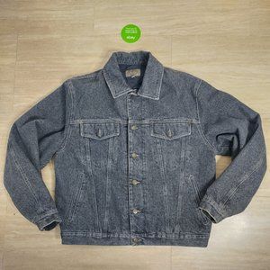 Vintage Armani Jeans Denim Jacket  Mens 34 Gray Acidwash Made in Italy